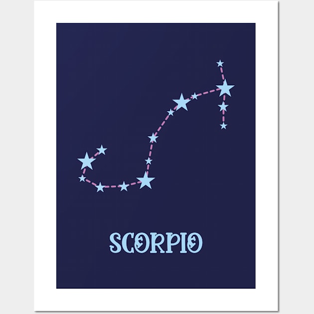 Scorpio Zodiac Sign Constellation Wall Art by Adrian's Outline